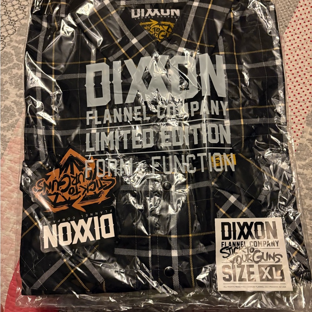 DIXXON Black and Yellow Plaid Flannel